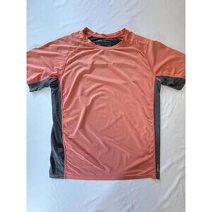 Eddie Bauer FreeCool Pro Shirt Mens Medium Pink Gray Raglan Performance Tee